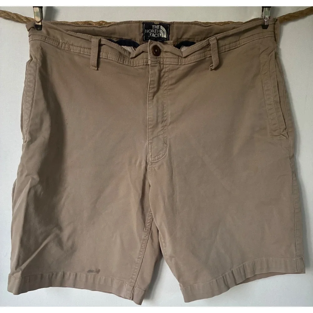 The North Face Heritage Khaki Tan Chino Hiking Shorts Utility Men 36 Waist